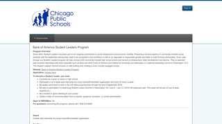 Bank of America Student Leaders Program - Chicago Public Schools ...