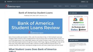 Bank of America Student Loans - The Student Loan Report
