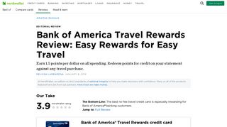 Bank of America Travel Rewards Review: Easy Rewards for Easy ...