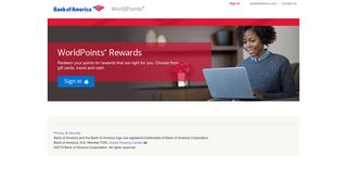 WorldPoints Rewards | Home - Bank of America