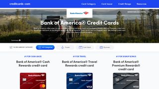 Bank of America Credit Cards - Online Offers - CreditCards.com