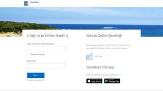 RBC Caribbean Online Banking - Login