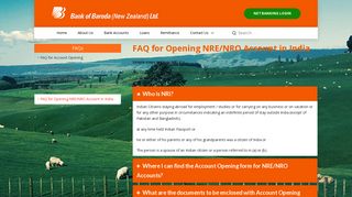 FAQ for Opening NRE/NRO Account in India - Bank of Baroda