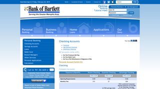 Checking Accounts - Bank of Bartlett