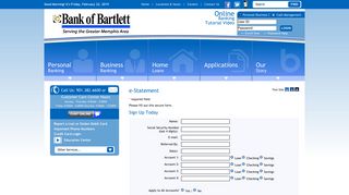 e-Statement - Bank of Bartlett