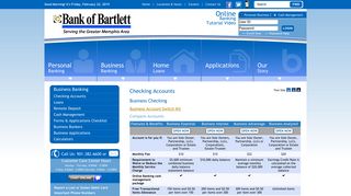 Checking Accounts - Bank of Bartlett