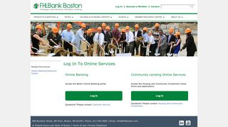 Log In To Online Services - Federal Home Loan Bank of Boston