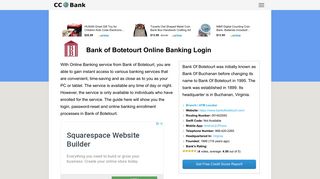 Bank of Botetourt Online Banking Login - CC Bank