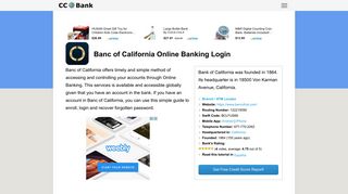 Banc of California Online Banking Login - CC Bank