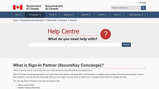 What is Sign-In Partner (SecureKey Concierge)? - Cic.gc.ca