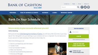 Online Banking - Bank of Cashton