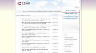 BANK OF CHINA GLOBAL WEB SITE