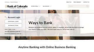 Business Online Banking | Pinnacle Bank - Bank of Colorado