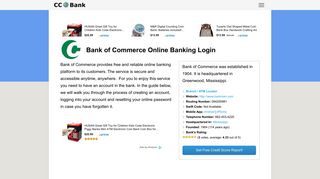 Bank of Commerce Online Banking Login - CC Bank
