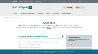 Bank of Cyprus - Accounts