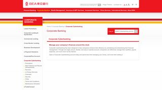 Corporate Cyberbanking - The Bank of East Asia