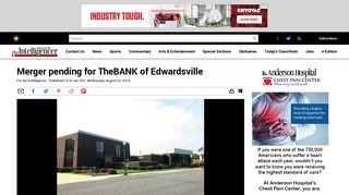Merger pending for TheBANK of Edwardsville - The Edwardsville ...