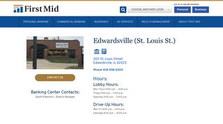 Edwardsville Bank St. Louis Street | First Mid Bank | Home Equity ...