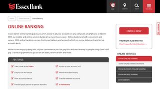 eBank Online Banking - Essex Bank.