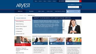 Online Banking, Mobile Banking, Mobile Apps, BillPay - Arvest Bank