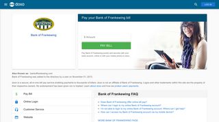 Bank of Frankewing: Login, Bill Pay, Customer Service and Care Sign-In