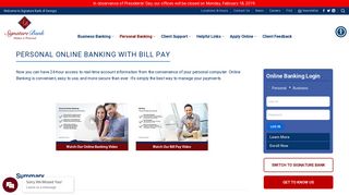 Personal Online Banking | Bill Pay | Signature Bank of Georgia