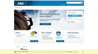 About us - Online Banking | ANZ Guam
