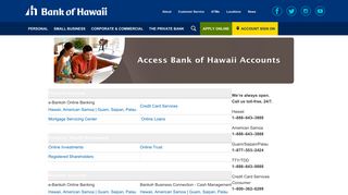 Bank of Hawaii - Access Your Bank of Hawaii Accounts