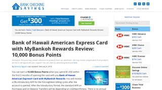 Bank of Hawaii American Express Card with MyBankoh Rewards ...