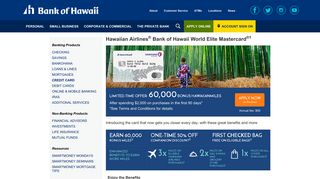 Bank of Hawaii - Personal - Hawaiian Airlines® Bank of Hawaii World ...