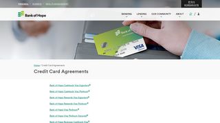 Credit Card Agreements › Bank of Hope