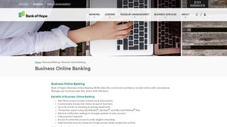 Business Online Banking › Bank of Hope