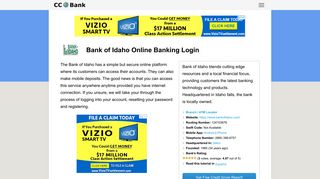 Bank of Idaho Online Banking Login - CC Bank