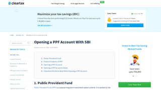 SBI PPF Account - How to open PPF Account in SBI Online? - ClearTax