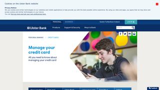 Manage your credit card - Credit Cards | Ulster Bank