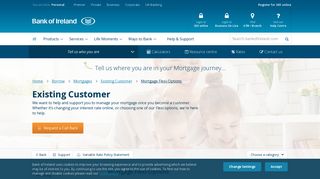 Mortgage Flexi-Options - Existing Mortgage - Bank of Ireland