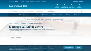 Mortgage Calculator Centre - Mortgages - Bank of Ireland