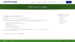 Mortgage Loans - Security Bank of Kansas City