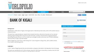Bank of Kigali - The Worldfolio