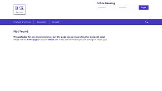 Bank of Kirksville - Internet Banking Application