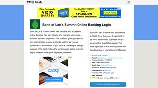 Bank of Lee's Summit Online Banking Login - CC Bank