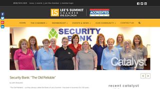 Security Bank: “The Old Reliable” | Lee's Summit, Missouri Chamber of ...