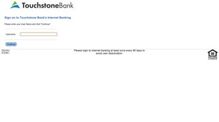 Touchstone Bank's Internet Banking