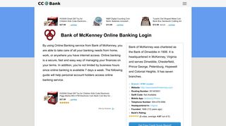 Bank of McKenney Online Banking Login - CC Bank