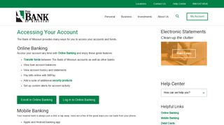 Account Access - Bank of Missouri