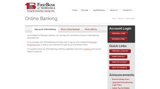 Online Banking | FirstBank of Nebraska