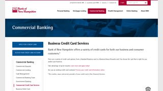 Commercial Credit Card Services - Bank of New Hampshire