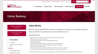 Bill Pay - Bank of New Hampshire