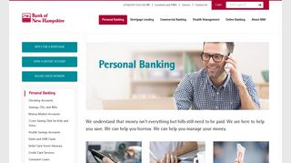 Personal Banking | Bank of New Hampshire Personal Banking