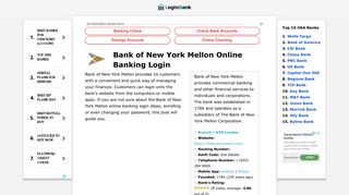 Bank of New York Mellon Online Banking Login - Login Bank